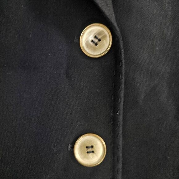 Max Mara Black Virgin Wool Two Button Blazer Coat Size 6 - Picture 2 of 7